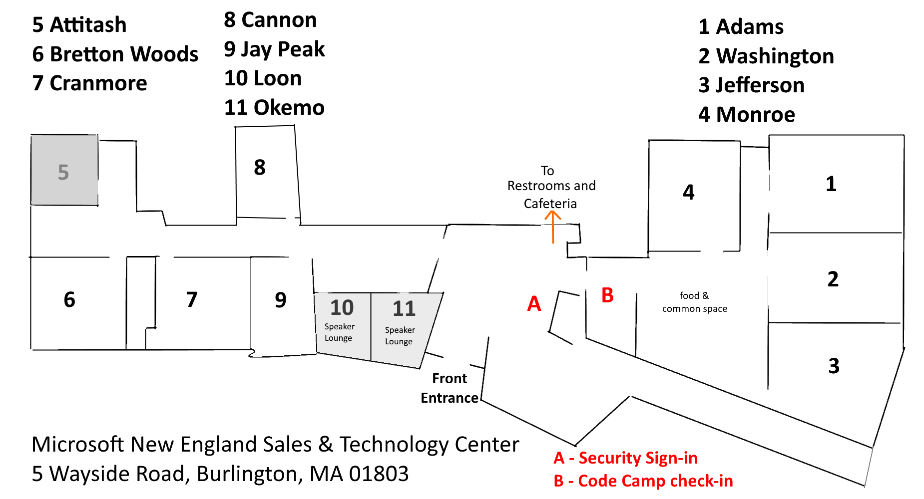 Floorplan Boston Code Camp